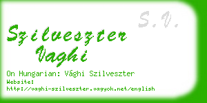 szilveszter vaghi business card