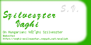 szilveszter vaghi business card